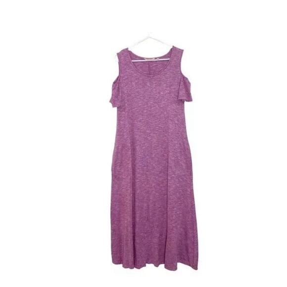 Soft Surroundings Electra Cold Shoulder Purple Maxi Dress NWT Size 2XL 1770 - Picture 2 of 11